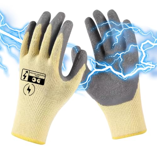 Serplex® Electrical Insulated Gloves Full Palm Rubberization 400V High Voltage Resistance Safe Electrician Work Gloves Non-slip Insulated Gloves Electrician Work Gloves for Men/Women - Image 1