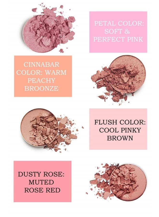 Mom's Secret 100% Natural Blush, Organic, Vegan, Gluten Free, Natural Pressed Blush, Cruelty Free, Made in the USA, 0.18 oz (Petal) - Image 3