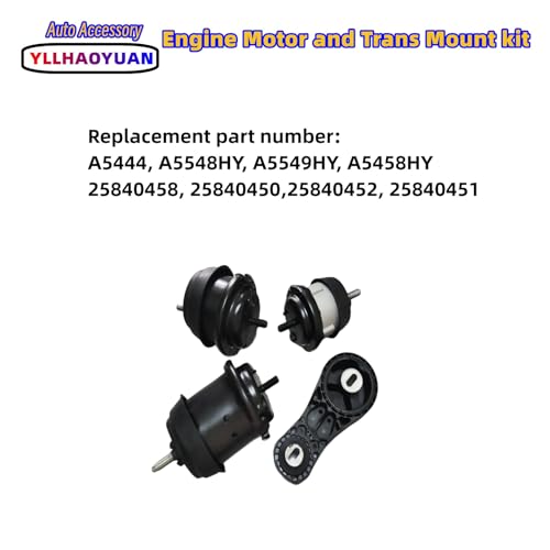 Yllhaoyuan Engine Motor Mount kit Compatible with 2009 2010 2011 2012 2013 2014 2015 2016 2017 Bu-ick Enclave 3.6L Chevrolet Traverse G-MC Acadia Saturn Outlook A5548HY A5549HY A5458HY A5444 - Image 3