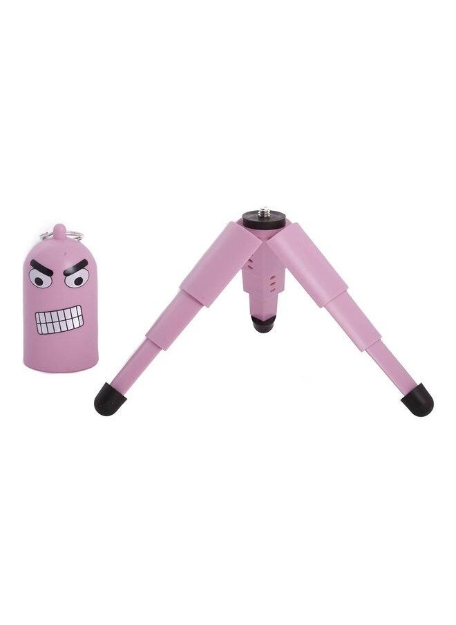 Elite Dose Cartoon Mini Tabletop Adjustable Keychain Tripod for Digital Camera - Pink  - Image 3