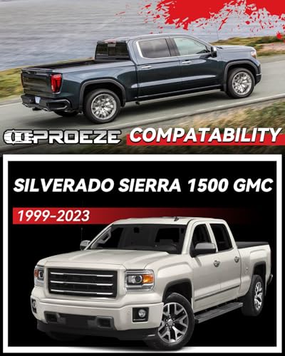 PROEZE 1" Leveling Lift Block Kit for 1999-2023 Silverado Sierra 1500 2WD 4WD, 1 inch Rear Black Leveling Lift Block Kit Extended Square U-Bolts - Image 2