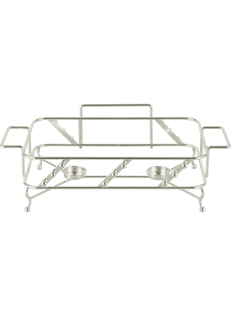 Orchid Porcelain Rectangular Casserole with Tealight Candle Stand, Dining Table Casserole, Ceramic Food Warmer Serving Dish with Lid, Heat-Keeping Buffet Casserole Dish (White, 12 Inches Rectangle) - Image 2