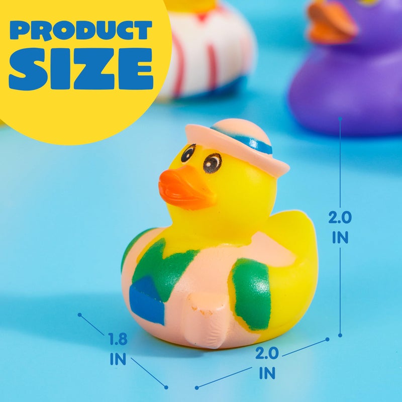 جوين Joyin 120 PCS Rubber Ducks ألعاب Duckie مطاطية مع حقيبة حمل شبك - Image 5