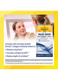 Country Life Maxiskin Collagen Plus Vitamins C&A Supports Skin Health 90 Tablets Certified Gluten Free  - Image 5