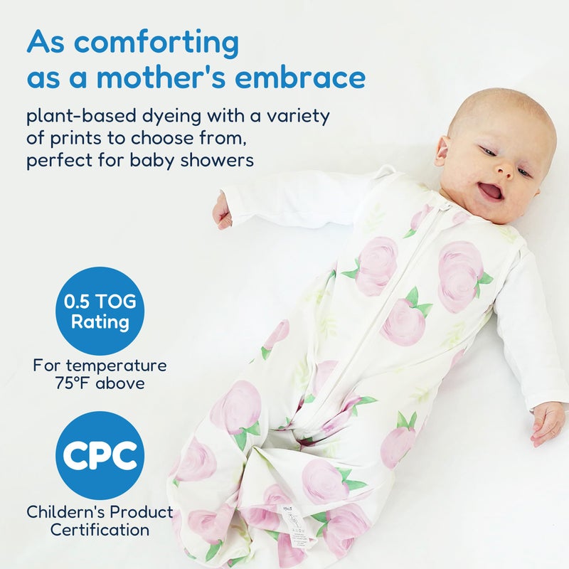 TotAha Sleep Sack 3-6 months 3 Pack, Buttery Soft Wearable Blanket Baby Sleeping Bag with 2-way Safe Zipper, 0.5 TOG, Baby Girl - Image 3