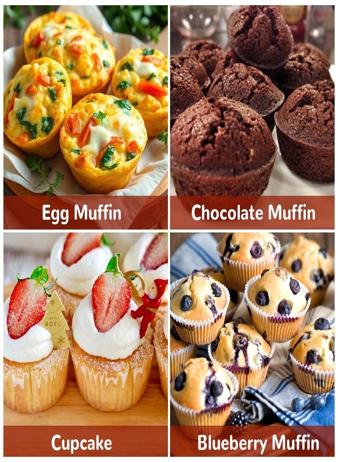 LEBERY Air Fryer Silicone Egg Molds 2 Pcs Silicone Egg Bite Molds Air Fryer Muffin Pan for Baking Round Muffin Cupcake Pans Eggs Bite Maker Nonstick Airfryer Baking Mold Cake Pan for Tart Bread Hamburger Bun - Image 3