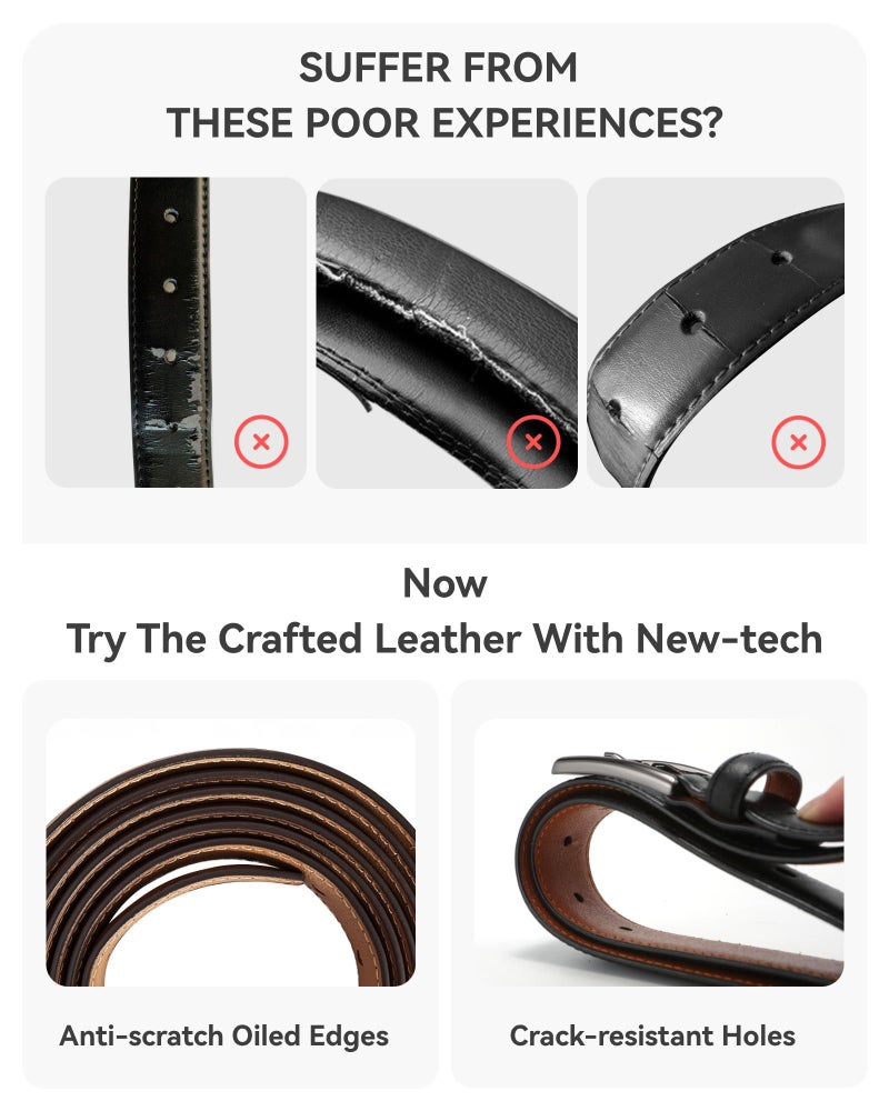 CHAOREN Mens Belts Leather Gift for Men - Ideal Match for Mens Dress Shoes - Image 2