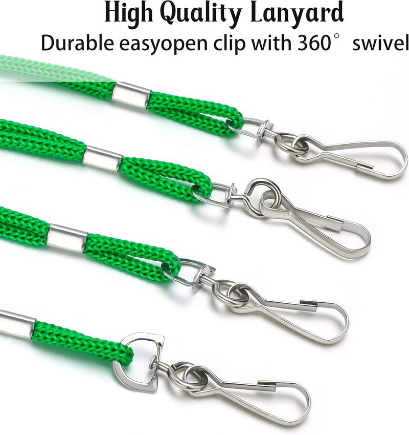 COTODO ID Green Lanyards Safety Badge Lanyard 36" with Swivel Hook 100 Pack - Image 3