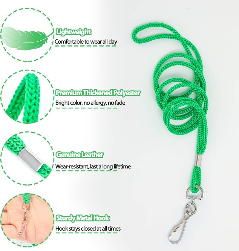 COTODO ID Green Lanyards Safety Badge Lanyard 36" with Swivel Hook 100 Pack - Image 4
