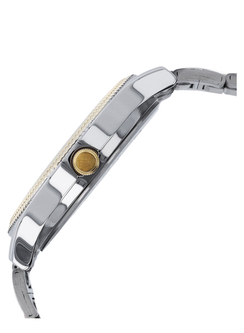 Titan Quartz Analog with Day and Date Siler Dial Stainless Steel Strap Watch for Men - Image 3