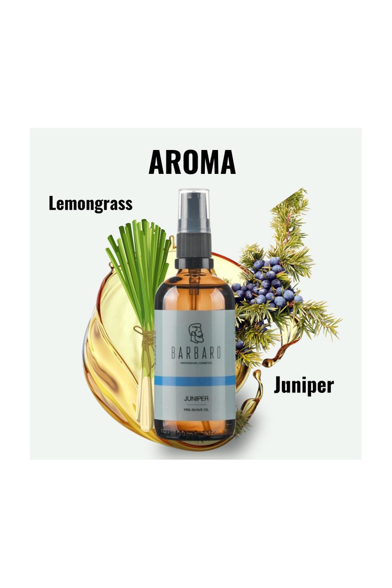 BARBARO Pre-shave oil Barbaro "Juniper", 100 ml. - Image 4