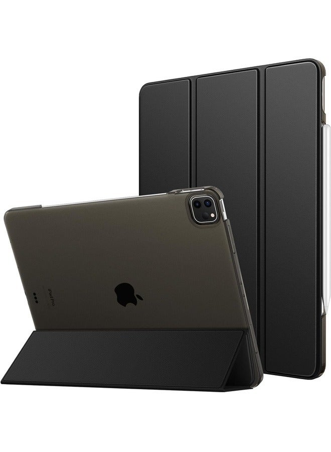 ELTRAZONE Slim Black Hard PC Case for iPad Air 13-Inch M2 (2024) & iPad Pro 12.9-Inch (6th/5th Gen) - Translucent Frosted Back Cover with Touch ID & Pencil Support - Image 1