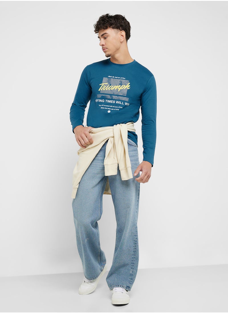 Seventy Five Basics Graphic Long Sleeve T-Shirt  - Image 4