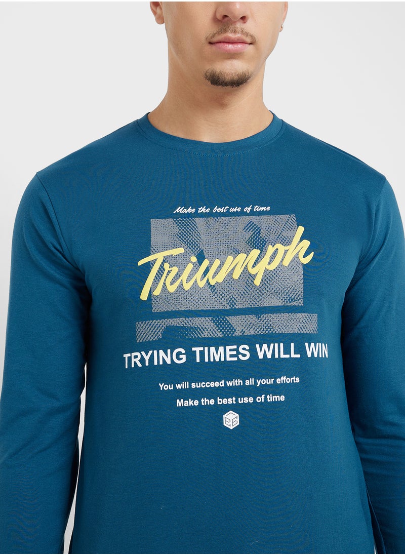 Seventy Five Basics Graphic Long Sleeve T-Shirt  - Image 3