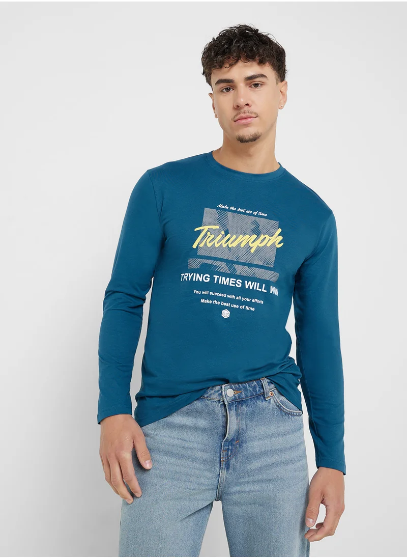 سفنتي فايف بيسيكس Graphic Long Sleeve T-Shirt