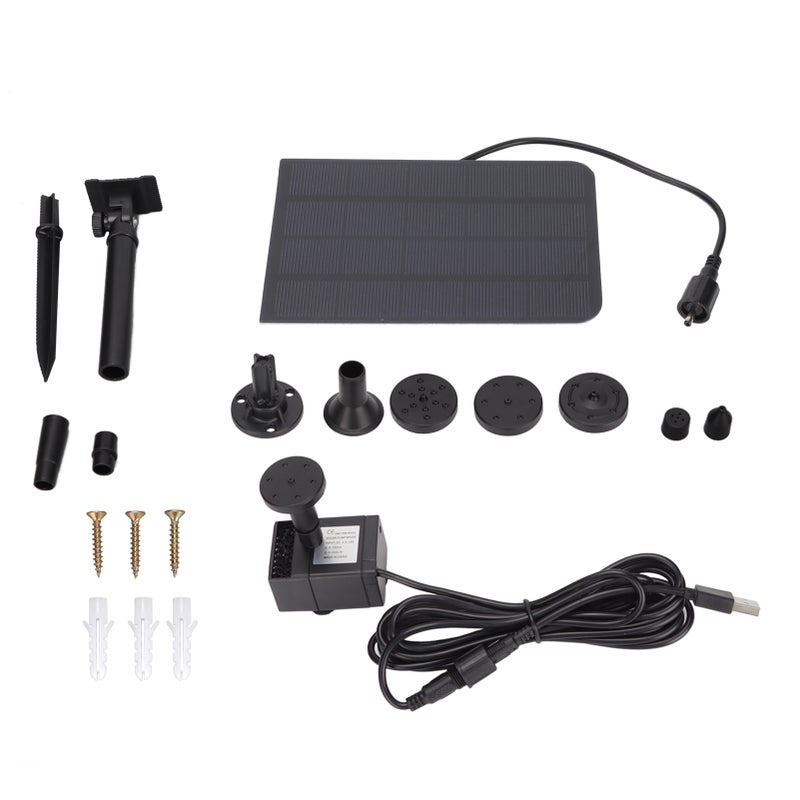 Solar Fountain Pond Pump 200L/H Solar Water Pump USB Powered Landscape Garden Fountain Pump - Image 1