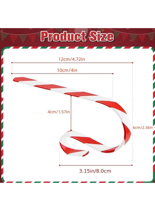6pcs Heavy Duty Metal Christmas Stocking Holders Red Striped Mantel Hangers for Fireplace - Image 3