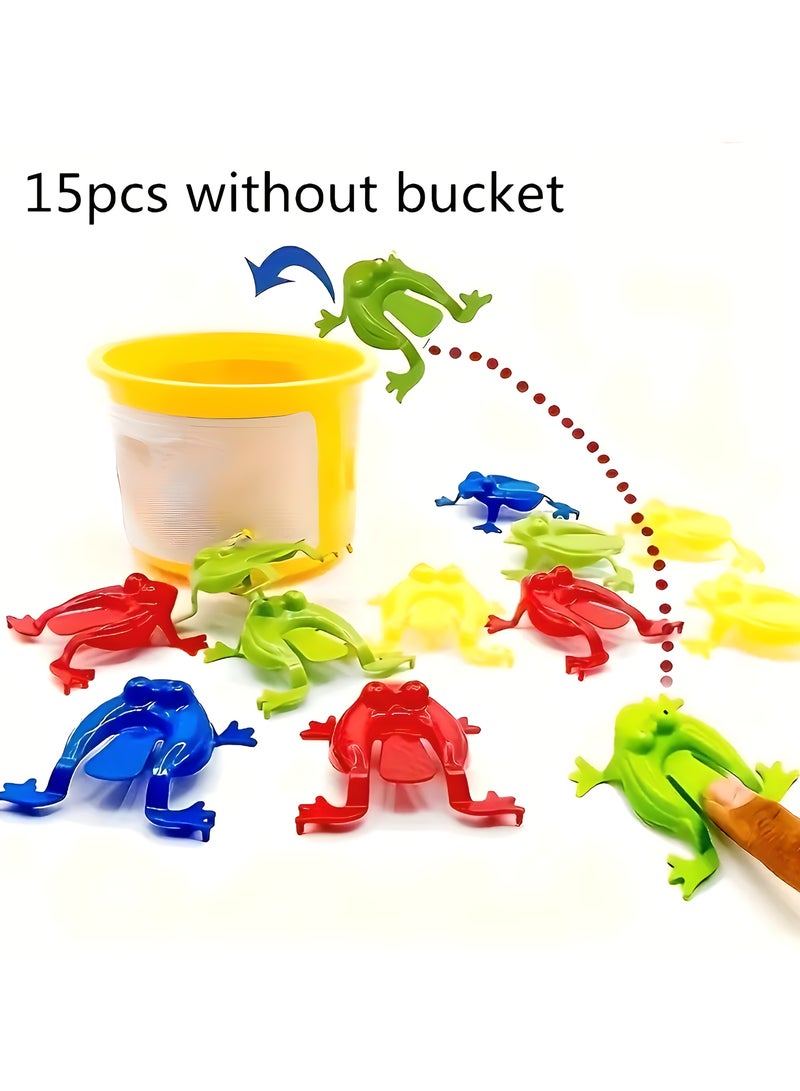 LIXADA 15pcs Jumping Frog Fidget Toys for Relax, Novelty Party Favor, Creative Gifts, Holiday Accessories, Birthday Party Supplies, Special Festival Presents for Youngsters Age 3+ (Random Color)  - Image 1