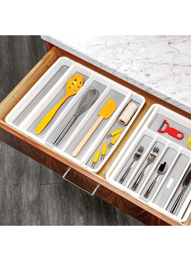 Madesmart madesmart Expandable Utensil Tray-White | Classic Collection | 5-Compartments | Kitchen Organizer | Soft-Grip Lining and Non-Slip Rubber Feet | Easy to Clean | BPA-Free  - Image 3