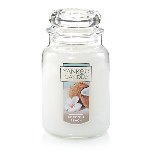 YANKEE CANDLE Yankee Candle Coconut Beach Scented Classic 22oz Large Jar Single Wick Candle Over 110 Hours of Burn Time Ideal for GiftGiving Special Occasions 