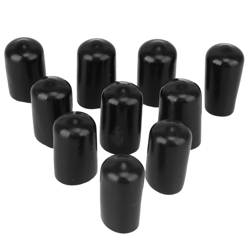 CNBTR Soft Rubber Screw Thread Cover PVC Hose End Caps Vinyl Round Rubber 12mm Length Pack of 10