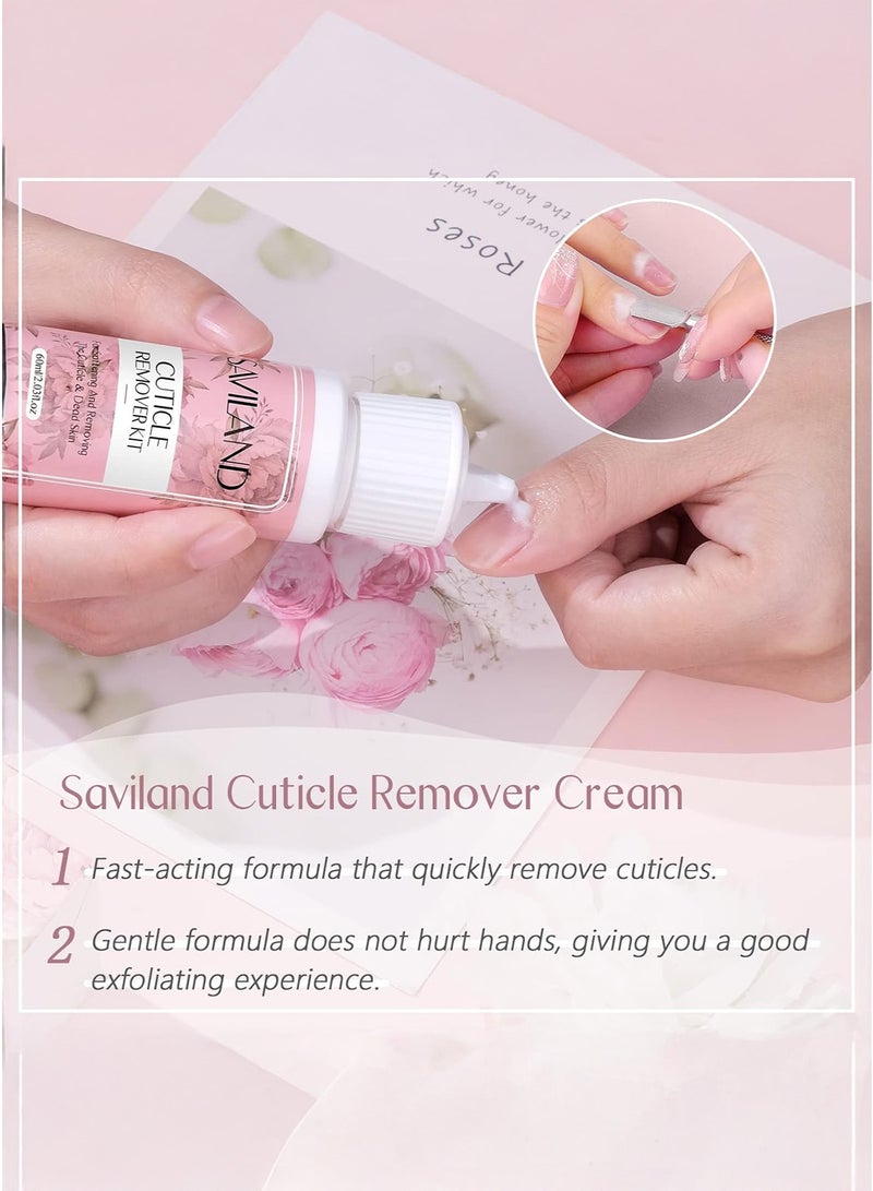 Saviland Cuticle Remover Kit, Professional Nail Care System for Soft and Smooth Cuticles - Image 5