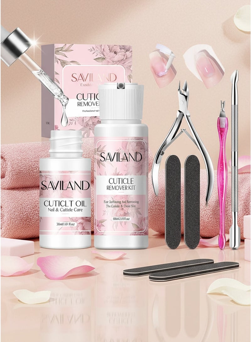 Saviland Cuticle Remover Kit, Professional Nail Care System for Soft and Smooth Cuticles - Image 4