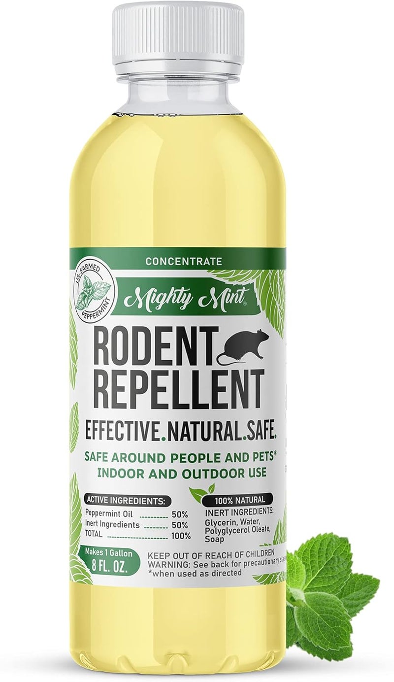 Mighty Mint Peppermint Oil Rodent Repellent Concentrate – Natural Indoor & Outdoor Control for Mice and Rats – Plant-Based, Extra-Strong Formula - 16 oz - Image 1