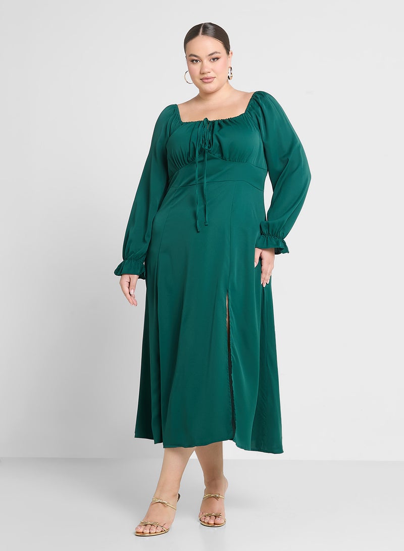 Ginger Plus Ruched Bodice Midi Dress - Image 1