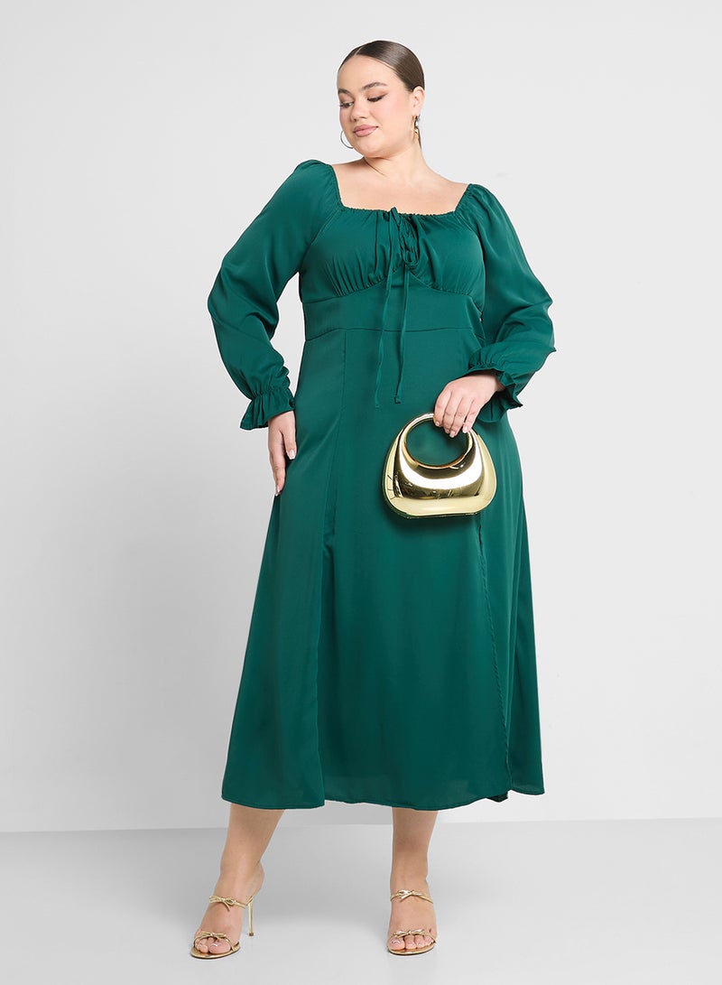 Ginger Plus Ruched Bodice Midi Dress - Image 4