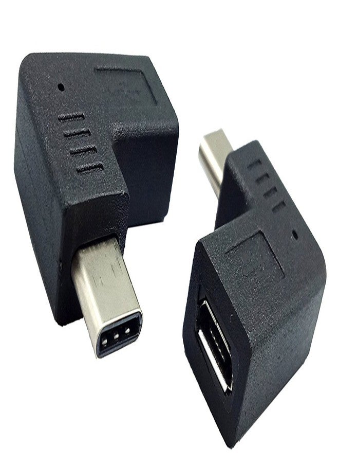 zdyCGTime USB-C to Micro USB Adapter,Right & Left Angle USB Type C Male to Micro USB Female Data Sync and Charging Converter Adapter for Phones, Computers, Tablets(90 Degree Type C) 2 Packs - Image 1