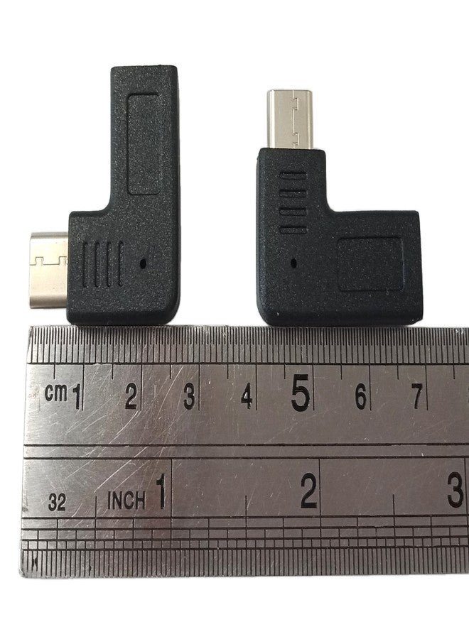 zdyCGTime USB-C to Micro USB Adapter,Right & Left Angle USB Type C Male to Micro USB Female Data Sync and Charging Converter Adapter for Phones, Computers, Tablets(90 Degree Type C) 2 Packs - Image 2
