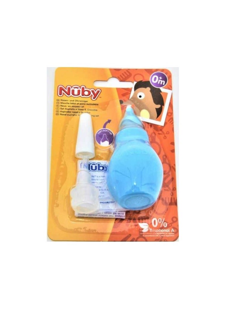 Nuby Nasal Aspirator And Ear Cleaning Set For Babies And Infants Safe , Gentle Bpa Free