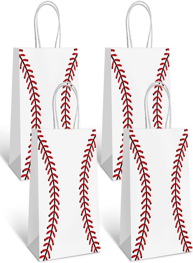 Rarapop Baseball Party Favors Gift Bags with Handle, 12 PCS Paper Snack Treat Goodie Bag for Baseball Theme Games Day Sports Goody Bags Birthday Party Decorations Supplies - Image 1