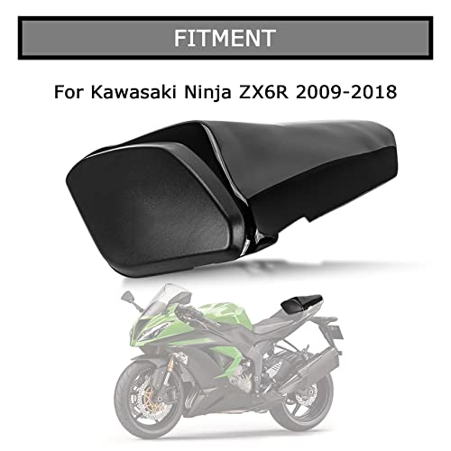 PSLER Motorcycle Rear Seat Fairing Cover Cowl for Ninja ZX6R 2009-2018 (Black) - Image 2