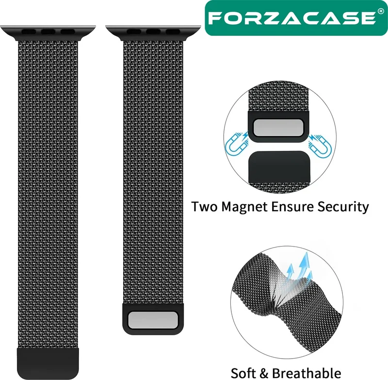 Forzacase Metal Magnetic Strap Compatible with Apple Watch 8 45MM - FC157