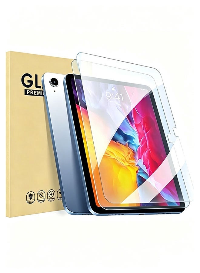جمال واقي شاشة زجاج مقوى لجهاز iPad 11 بوصة الجيل الحادي عشر (2025 A3354/A3355/A3356) و iPad 10.9 بوصة الجيل العاشر (2022 A2696/A2757/A2777) - قطعتان، طبقة كاملة مضادة للخدش - Image 1