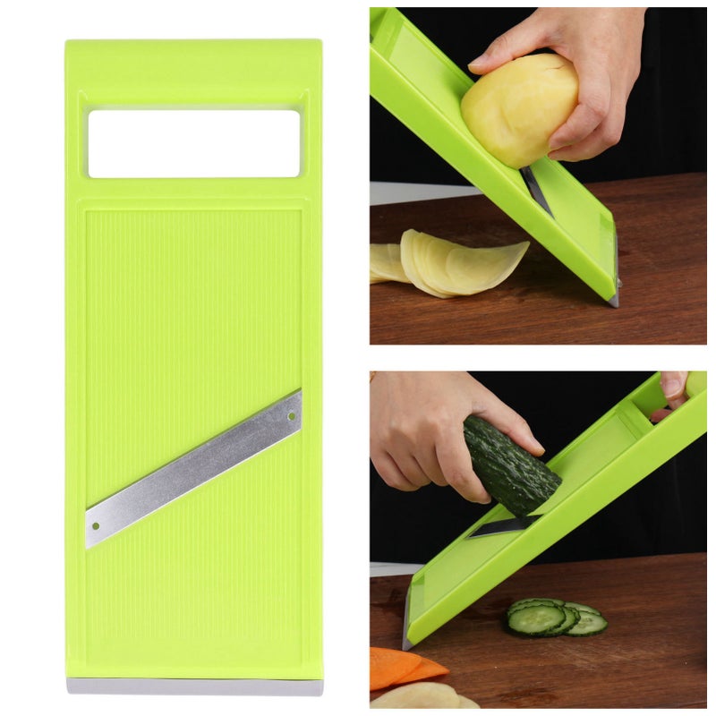 Vegetable Chip Maker Rustproof Stainless Steel Handheld Kitchen Chopper Food Chopper with Ergonomic Handle for Carrots - Image 1