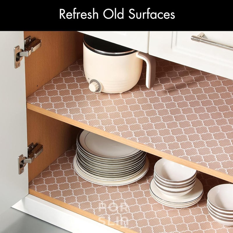Porslin Kitchen Drawers Mat Liners, 45cm x 5m Roll, Non-Slip, Waterproof, Washable, BPA-Free, Durable EVA for Shelves, Cupboards, Drawers, Fridge Mats, Wardrobe, Food Safe (Absolute White) - Image 2