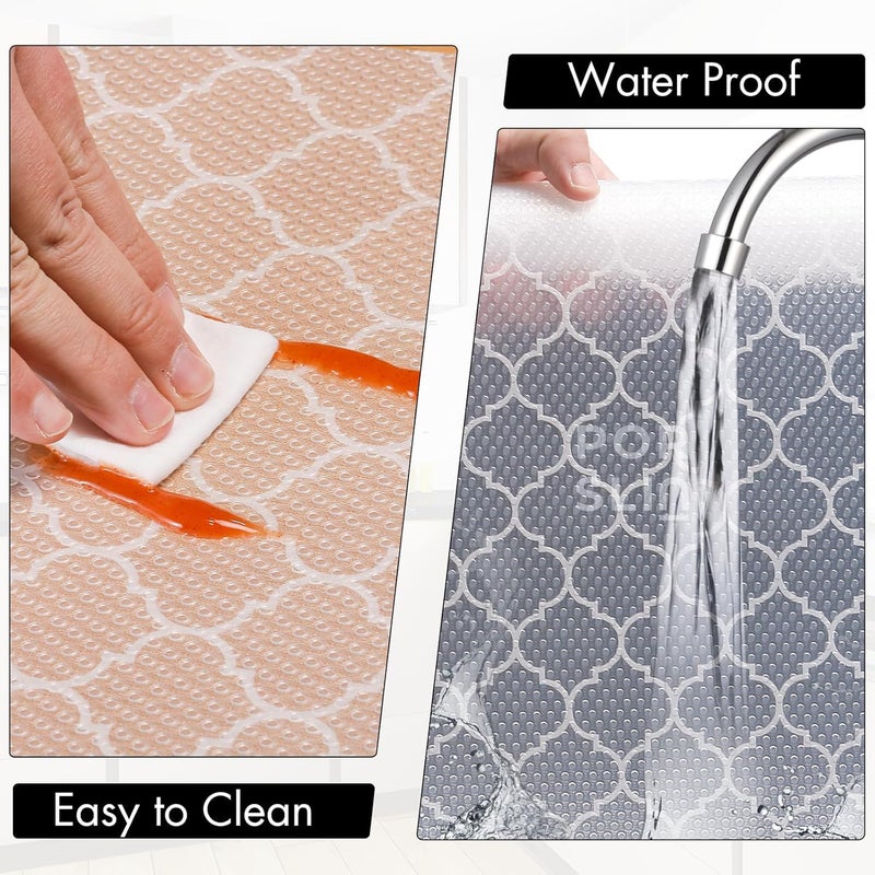 Porslin Kitchen Drawers Mat Liners, 45cm x 5m Roll, Non-Slip, Waterproof, Washable, BPA-Free, Durable EVA for Shelves, Cupboards, Drawers, Fridge Mats, Wardrobe, Food Safe (Absolute White) - Image 4