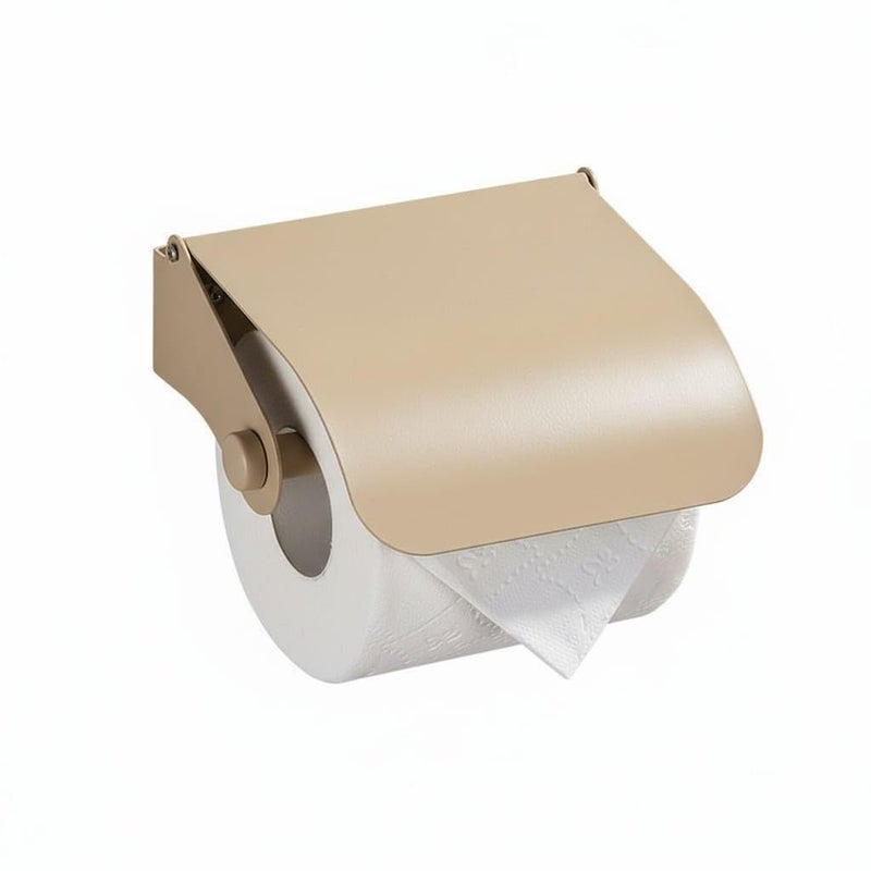 Stainless Steel Toilet Paper Roll Holder (Beige) Toilet Paper Holder for Bathroom 1 Pack Wall Mounted - Image 1