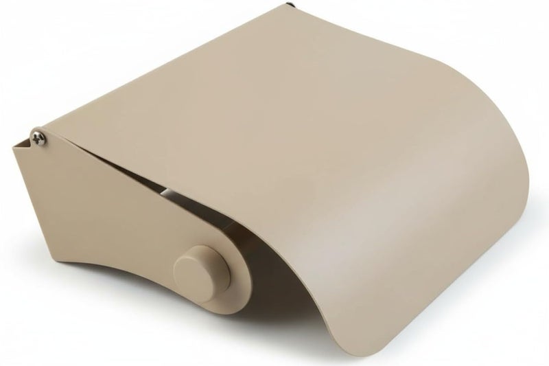 Stainless Steel Toilet Paper Roll Holder (Beige) Toilet Paper Holder for Bathroom 1 Pack Wall Mounted - Image 4