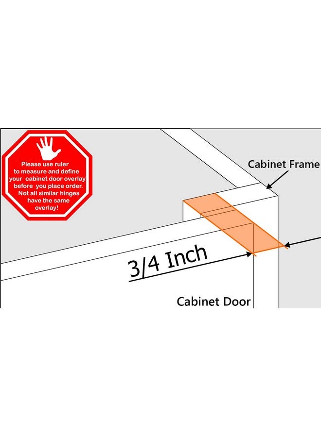 BERTA Berta 4-Pack, 3/4 inch Overlay Soft Closing Face Frame Cabinet Hinges, 105 Degree 6-Ways 3-Cam Adjustment Concealed Kitchen Cabinet Door Hinges with Screws (3/4 in. Overlay, 4 Pieces)  - Image 2