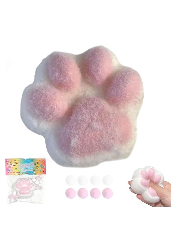 Handmade Big Cat Paw Silicone Squeeze Toys, Cat Paw Taba Squishy, Fufu Cat Paw Sensory Toys for Stress Relief - Image 1