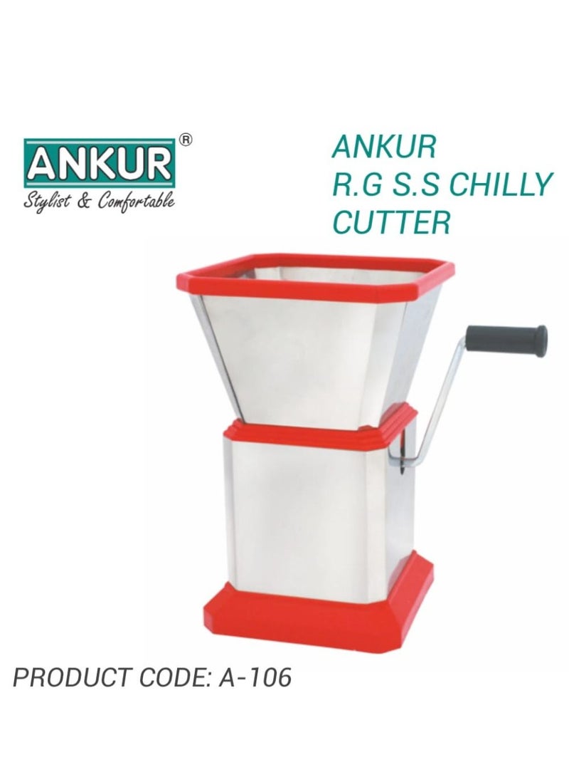 ANKUR Vegetable, Dry Fruit and Nuts Stainless Steel Chilly Cutter - Image 1