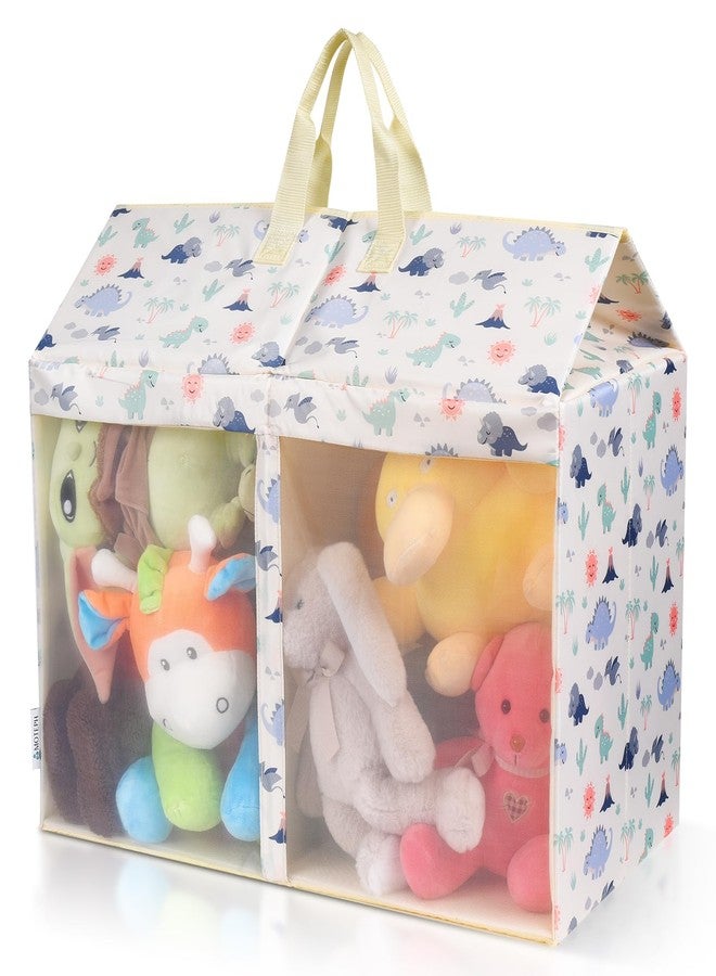 Moteph Toy Box with Lid, Collapsible Dinosaur Toy Chest with Mesh Window & Divider, Large Stuffed Animal Storage Bin for Playroom, Kids Room, Nursery Organization, Toy Bin for Boys & Girls - Image 1