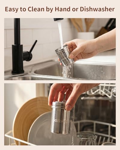 House Again Large Tea Infuser with Scoop, Extra Fine Mesh Tea Strainers for Loose Tea & Spice Infuser for Cooking, 304 Stainless Steel, Loose Leaf Tea Steeper for Brew Tea Spices & Seasonings - Image 5