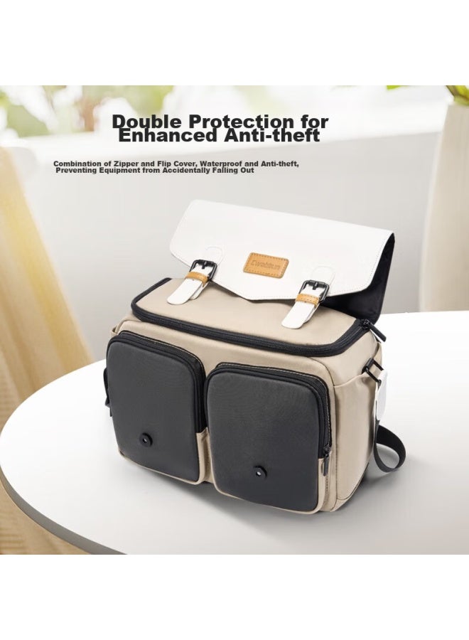 Cwatcun Shoulder Camera Bag Style Portable Casual Mirrorless Dslr Camera Bag, Professional Crossbody Bag Suitable For Fuji, Canon, Sony, Nikon Camera Bags - Image 3