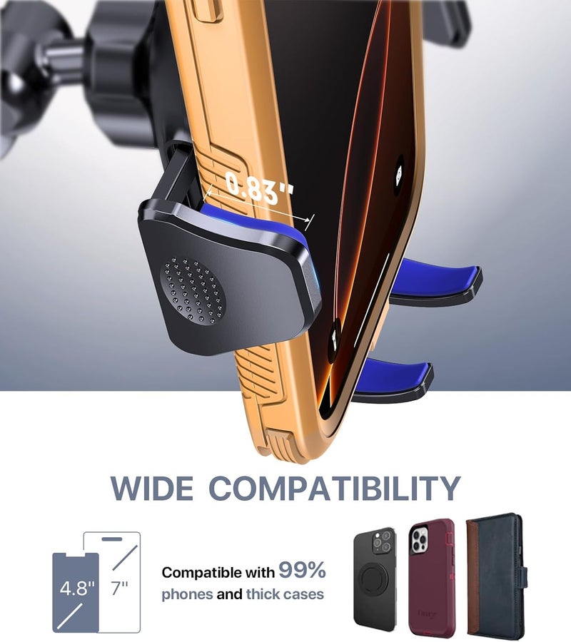 Miracase 4-in-1 Car Phone Holder - Dashboard, Windscreen, Air Vent, Desk Mount for 4.0''-7'' Smartphones - Image 3