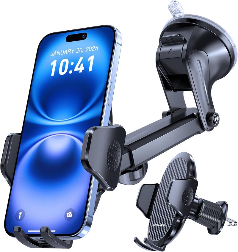 Miracase 4-in-1 Car Phone Holder - Dashboard, Windscreen, Air Vent, Desk Mount for 4.0''-7'' Smartphones - Image 1